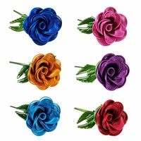artificial rose flower ornament metal aluminum wire valentines day gift for home wedding birthday party decoration supplies