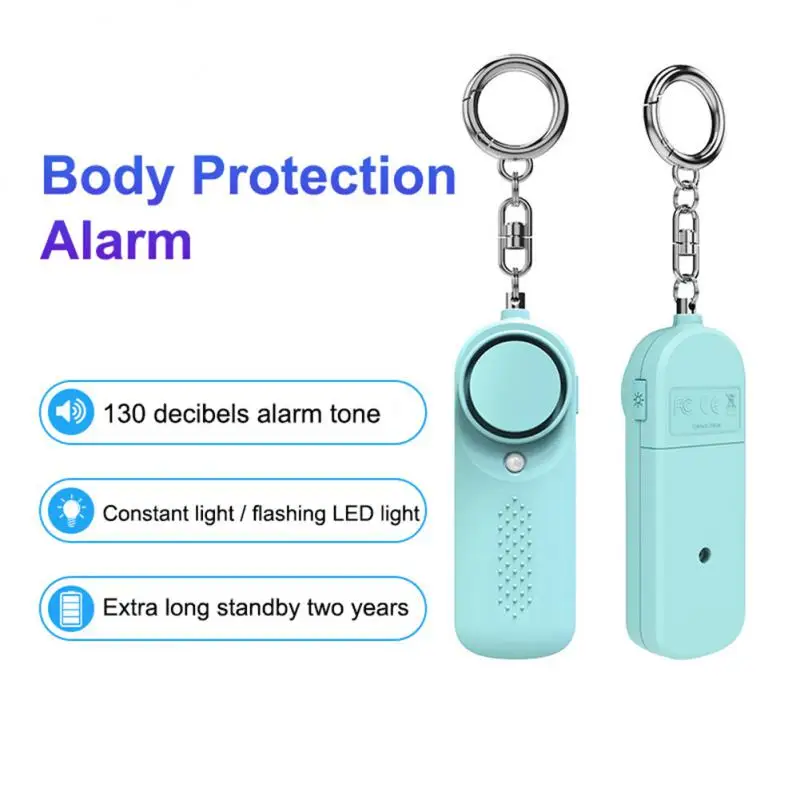 

130dB Personal Alarm High Decibel Anti Wolf Alarm Female Anti Wolf Device Outdoor Camp Self Defense Safety Products Key Ring