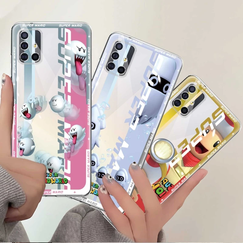 

For Samsung Galaxy A52 A32 4G A21s A13 5G A51 A53 A12 A31 A33 A22 A73 A72 A23 A71 Coque Case Super Mario Game Cartoon Animals