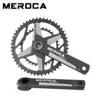 meroca road bike hollow one piece crankset 2022 speed bicycle front crankset double disc 5339t and 5034t cnc crankset