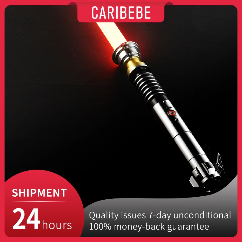 

CARIBEBE RGB Lightsaber 12 Sound Mode FX Duel Metal Handle LED 15 Variable Colors USB Charging Children's Gifts Toys