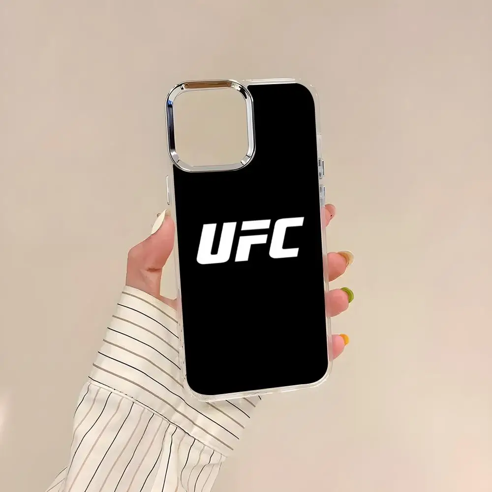Фото Чехол для телефона с логотипом UFC для iPhone 17 Air 16 15 14 13 12 11 Pro Pro Max Plus, прозрачный, мягкий №4