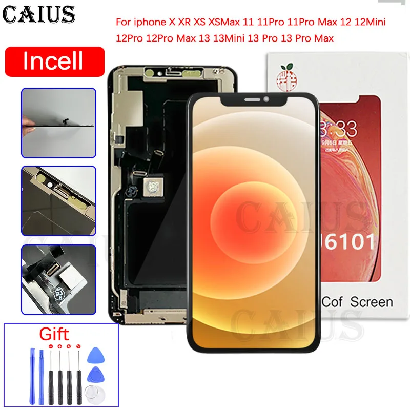 

ЖК-дисплей RJ INCELL для IPhone X XS 11, ЖК-дисплей Pantalla 11 12 12mini 12pro, сменный ЖК-экран, дигитайзер для IPhoneX 11 12 13
