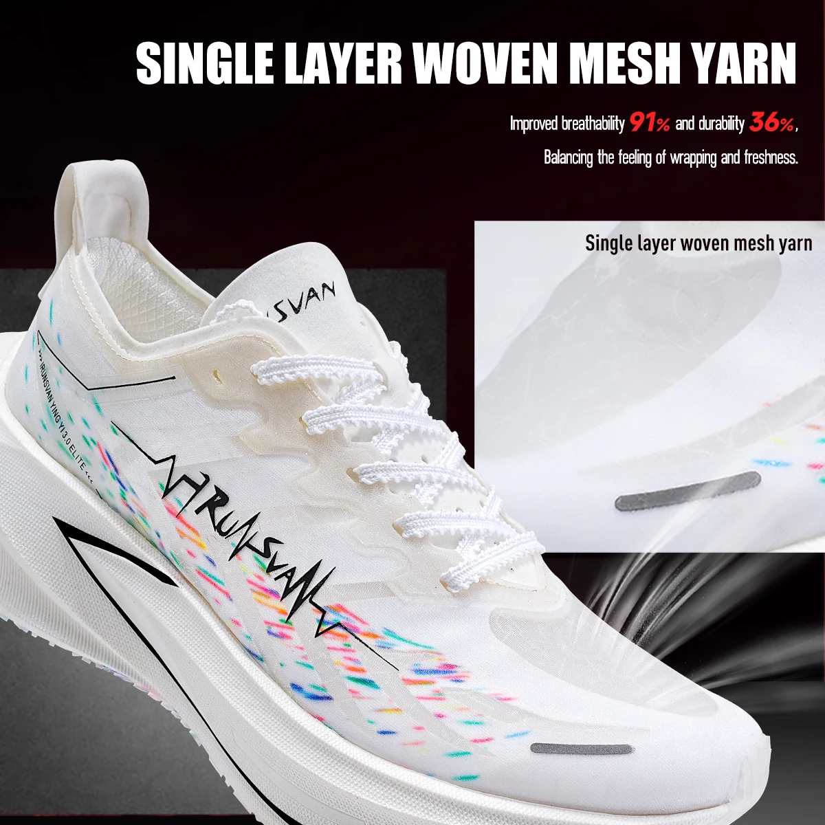 Фото IRUNSVAN 2025 Shadow Wing 3.0 Full Palm T800 Кроссовки из карбоновой доски Дышащая и прочная спортивная обувь для мужчин и женщин №5