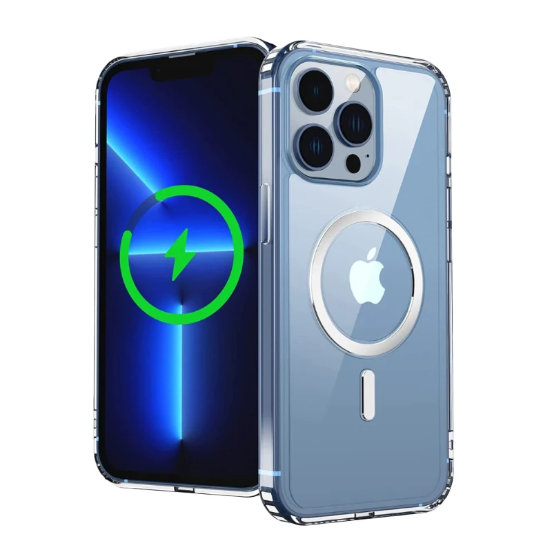 

Original For Magsafe Magnetic Wireless Charging Case For iPhone 12 11 13 Pro MAX Mini XR X XS MAX 7 8 Plus SE2 Shockproof Cover