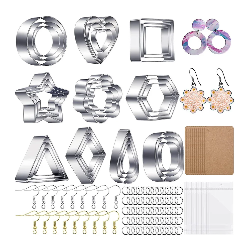 

1 Set Clay Cutters Stainless Steel Clay Tools Clay Craft Cutting Molds for Earring
