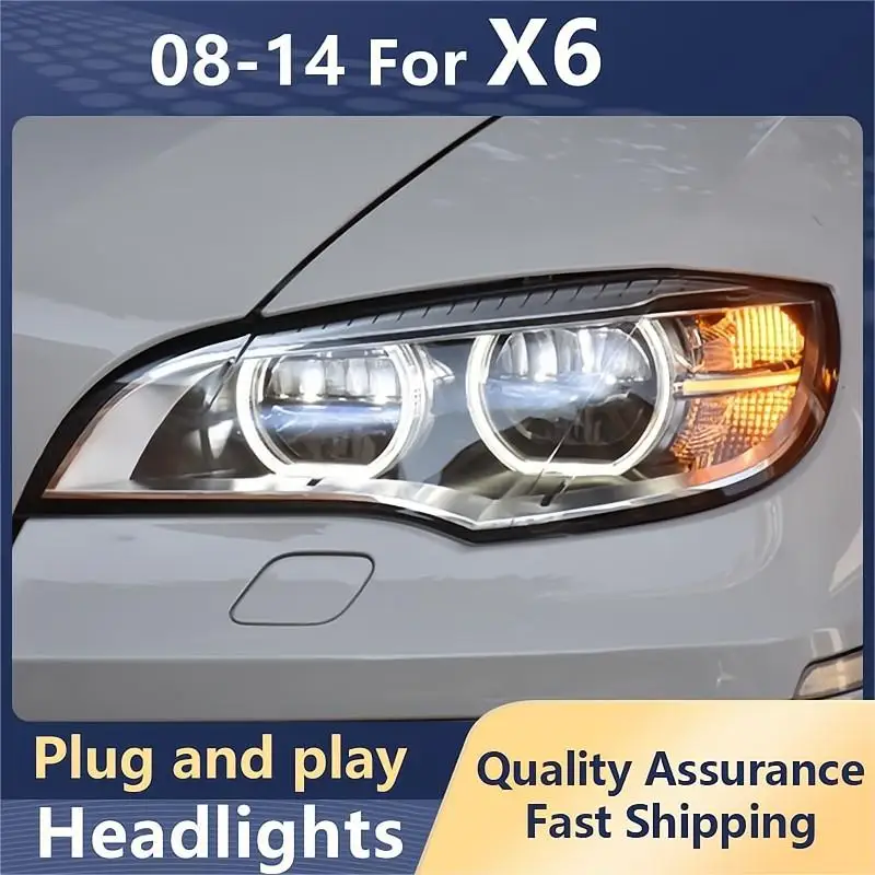 

Car Styling Headlight For BMW X6 E71 2008-2014 LED DRL Turn Signal Fromt Lamps Bi-xenon Lens Angle Eye Headlamp Assembly