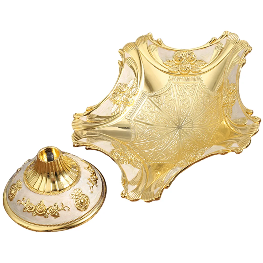 

Bowl Serving Dessert Fruit Stand Basket Cake Display Plate Footed Berry Centerpiece Snack Metal Dish Decorative Countertop Tray