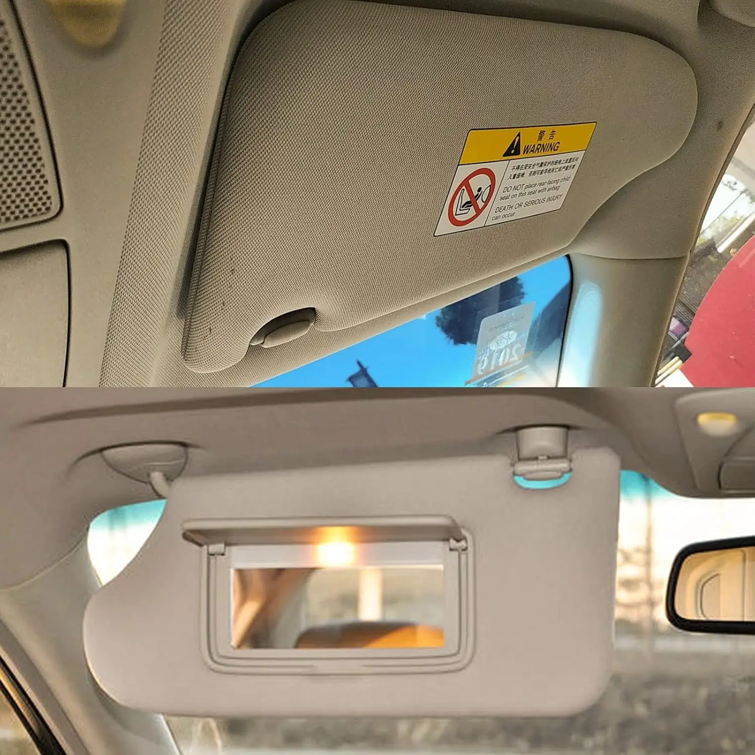 Фото Автомобильный солнцезащитный козырек для Nissan Altima 2017 2013 2014 2015 2016 2018 с легкой левой и правой пассажирской стороны, передняя солнцезащитная панель №4