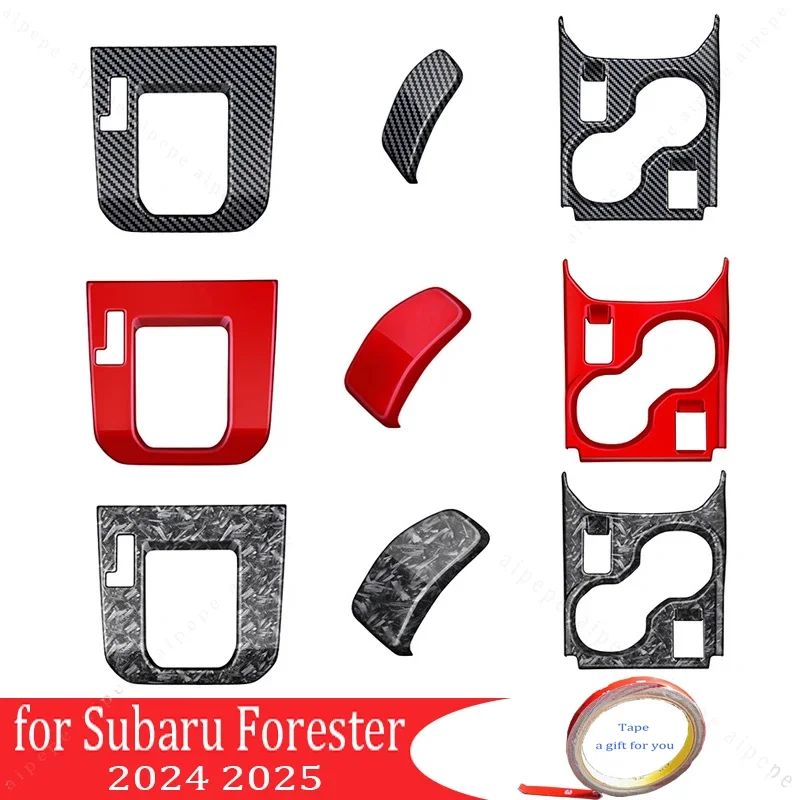Для Subaru Forester 2024 2025 ABS углеродное волокно центральная консоль панель переключения
