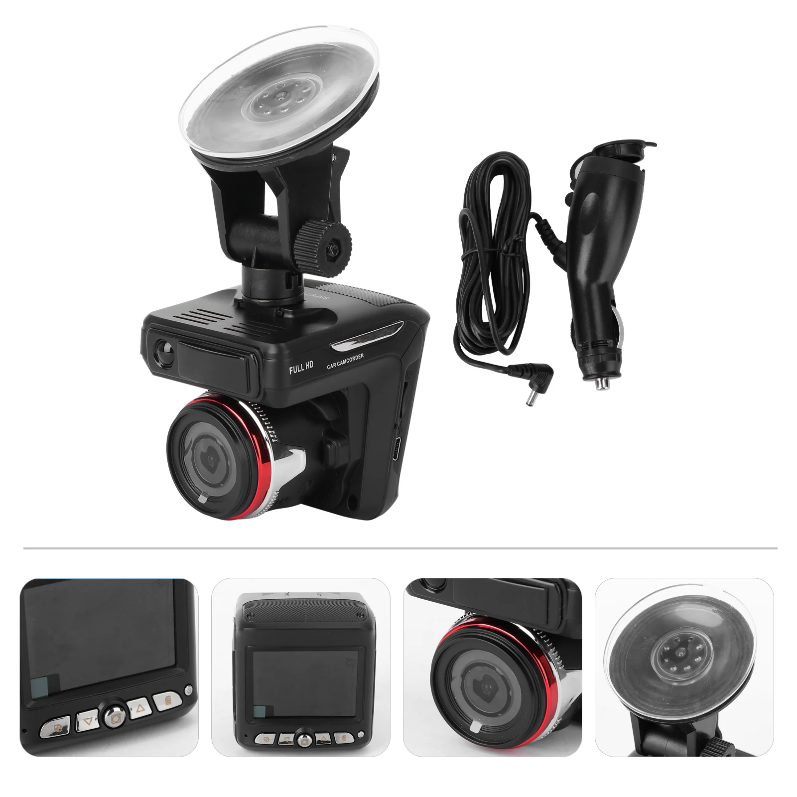 

12V Dash Cam Car Alarm System - English Russian (Black)
