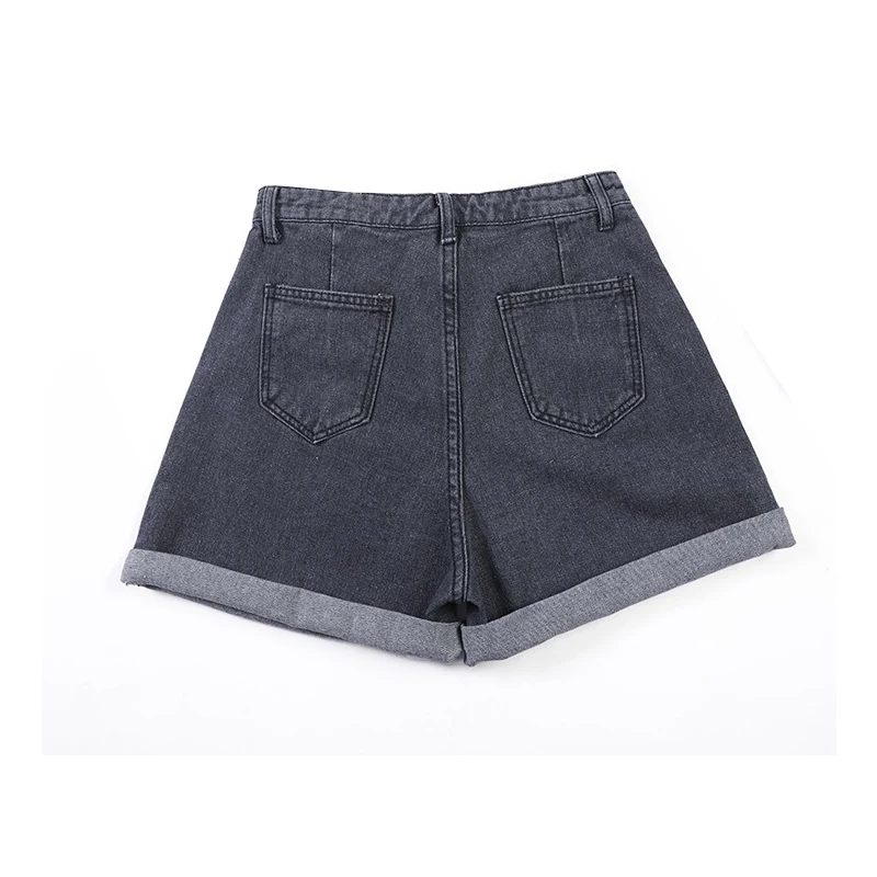 Shorts Women Chic All-match Korean Casual Basic Simple Harajuku Teens Denim Short Trouser Basic Loose Wide-leg Womens Clothing