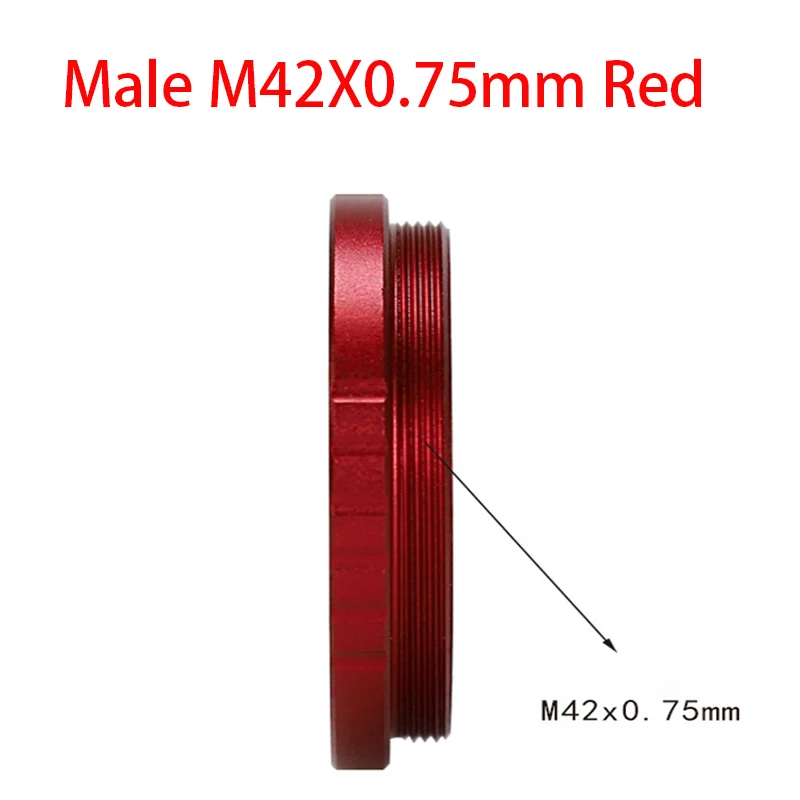 M42/M48/M54X0.75 Полностью мужской металлический объектив телескопа Пылезащитный колпачок Защитная крышка для астрофотографии анодированный черный/красный