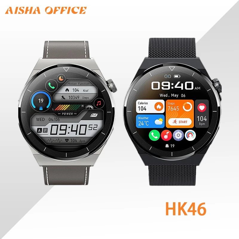 

Смарт-часы HK46 с поддержкой Bluetooth и монитором 1,36 дюйма
