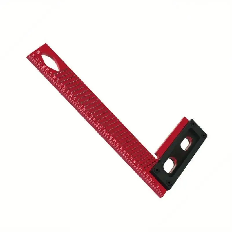 Фото 652f Scribling Square Line Tool Woodworking Rescaing Ruler Ruler Aluminum Framing Square L Type Ruler Scriber №1