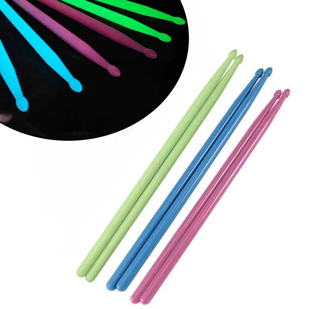 1 пара профессиональных светящихся барабанных палочек 5А нейлоновые барабанные