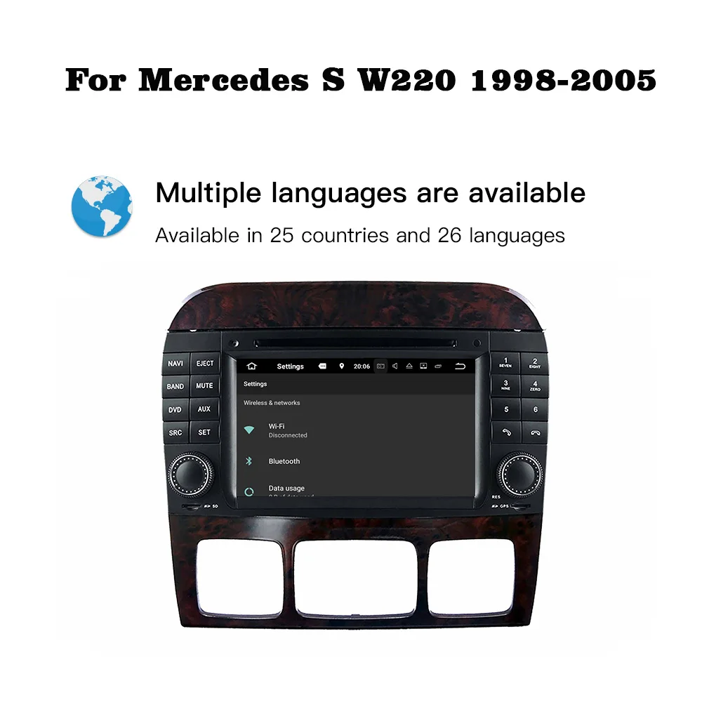 Hualingan for Mercedes Benz S Class W220 S280 S320 S350 S400 S430 S500 S600 AMG 1998-2005 Car Stereo Radio Multimedia CarPlay