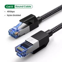 for laptops ps 4 router rj45 cable cat8 ethernet cable 40gbps 2000mhz cat 8 networking cotton braided internet lan cord