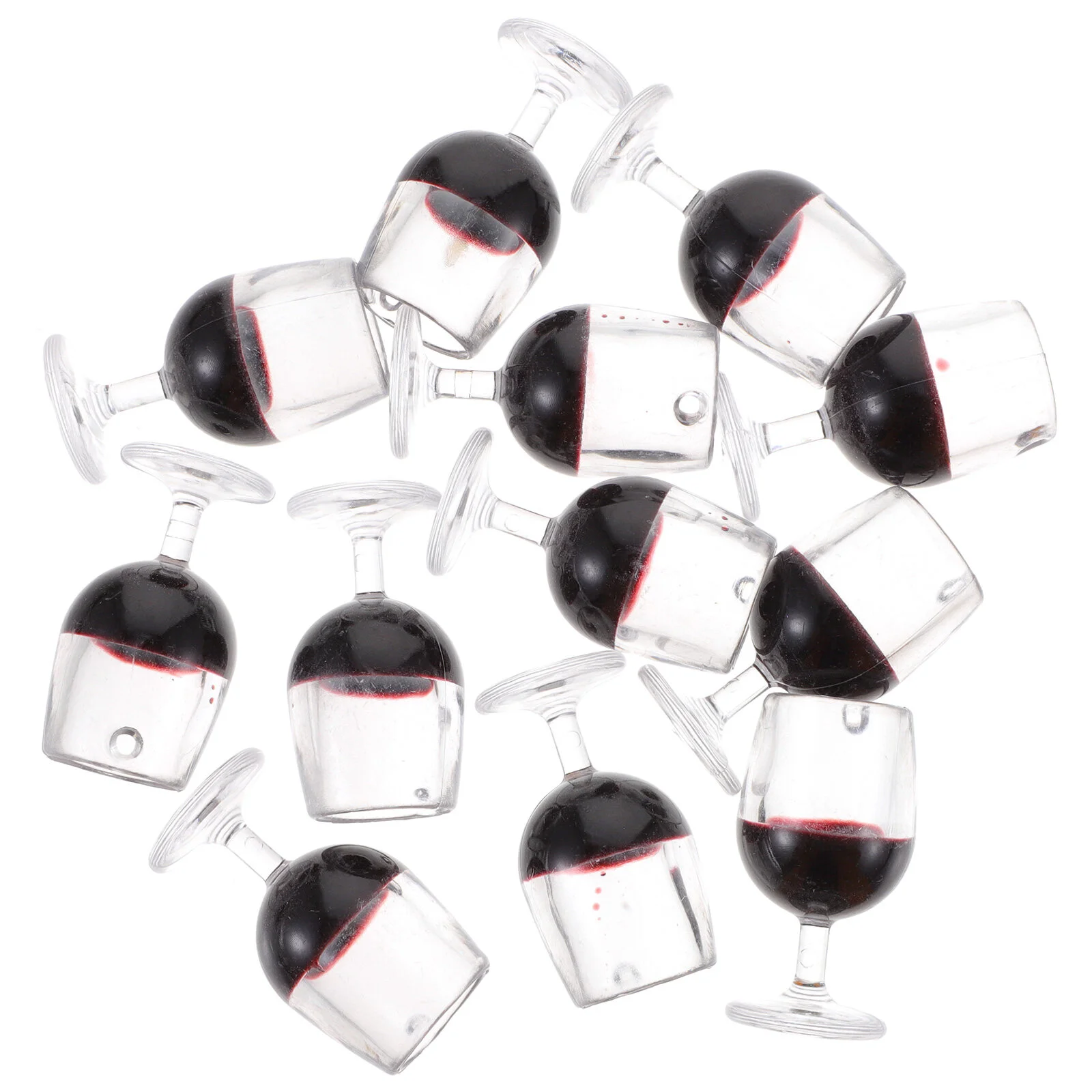 

Champagne Bottle Goblet House Glasses Miniature Red Cup Tiny Accessories