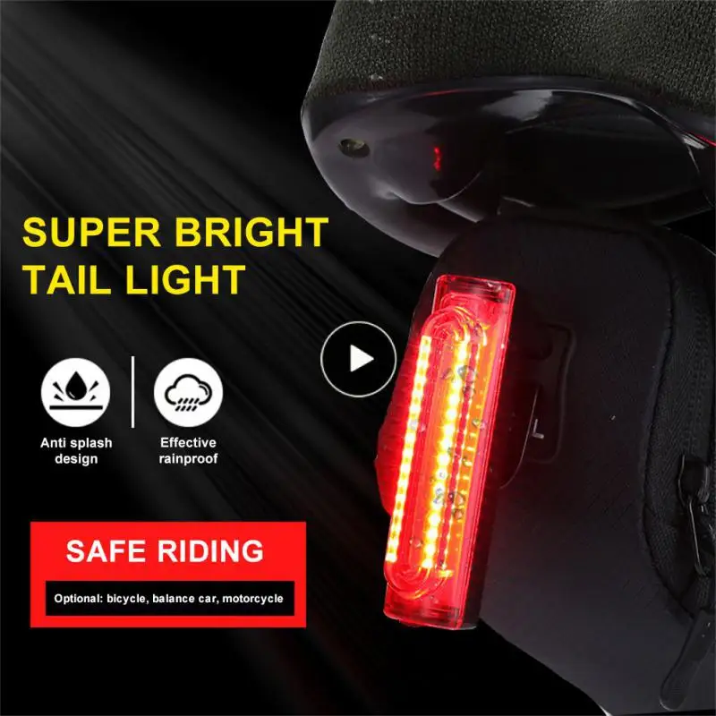 

Waterproof Safety Lamp Usb Charging Compact Bicycle Taillight Convenient Mountain Bike Pinch Lamp Bicycle Lamp Portable 5 Modes