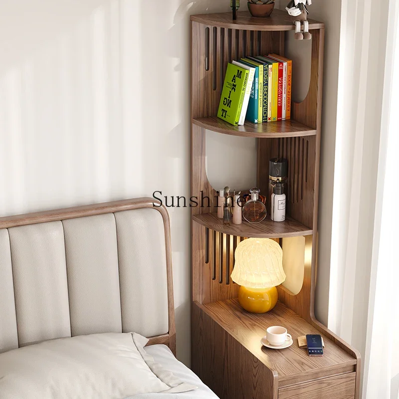 Новый китайский угловой шкаф из цельного дерева для гостиной простой напольный