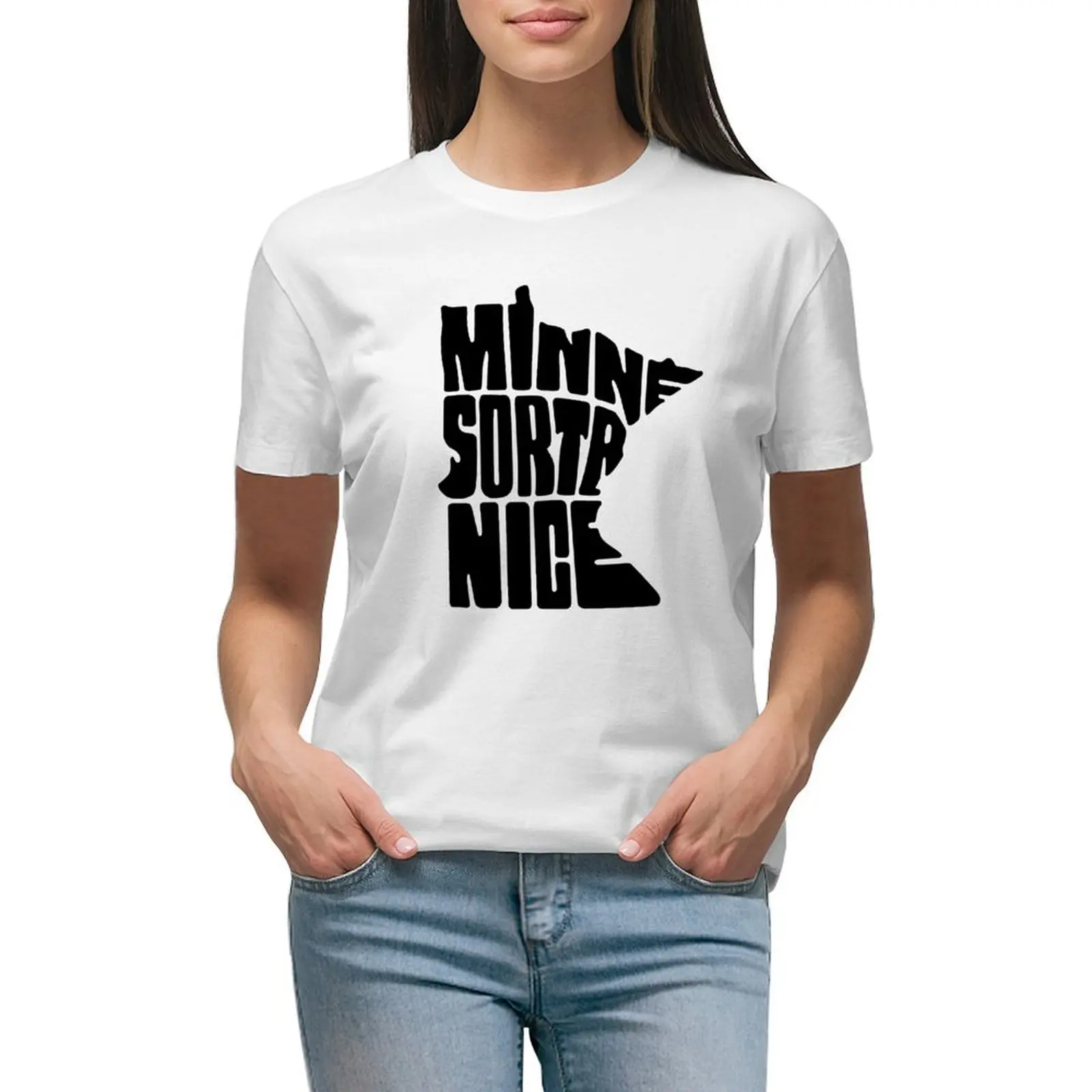 Милая футболка Minne-Sorta забавная с коротким рукавом для женщин