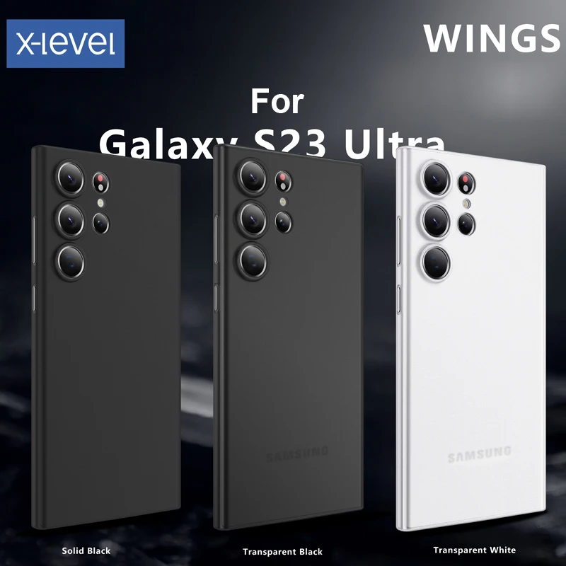 

For Samsung Galaxy S23 Ultra Case 5G Ultra Thin Slim Matte Transparent PP Back Cover For Galaxy S23 Ultra X-Level