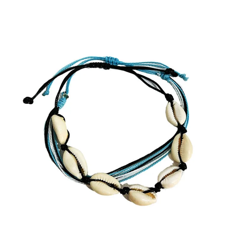 Multi-layer Ankle Bracelet Shell Anklets For Women Leg Foot Rope Chain Beach Boho Jewelry Gift Tobilleras
