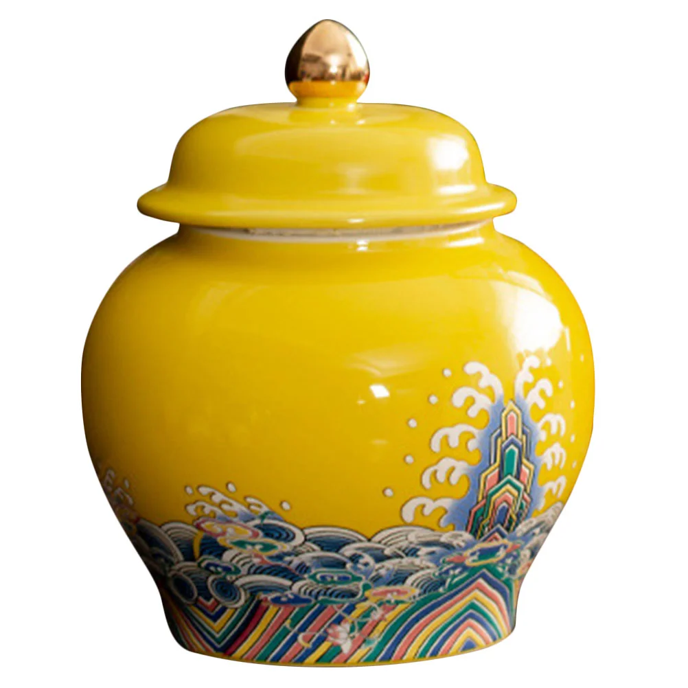 

Multi-function Tea Canister Decorative Container Lidded Jar Simple Style Storage