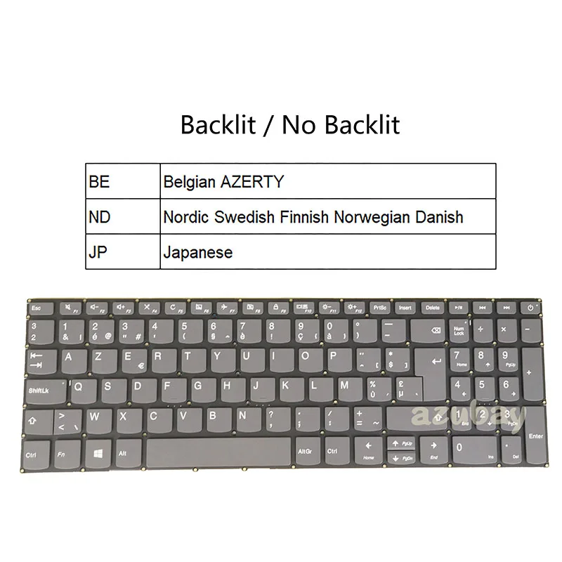

Keyboard For Lenovo Ideapad 330 Touch-15ARR 330-17AST 330-17ICH 330-17IKB 330E-15AST 330E-15ICH 330E-15IKB Belgian Nordic Japan