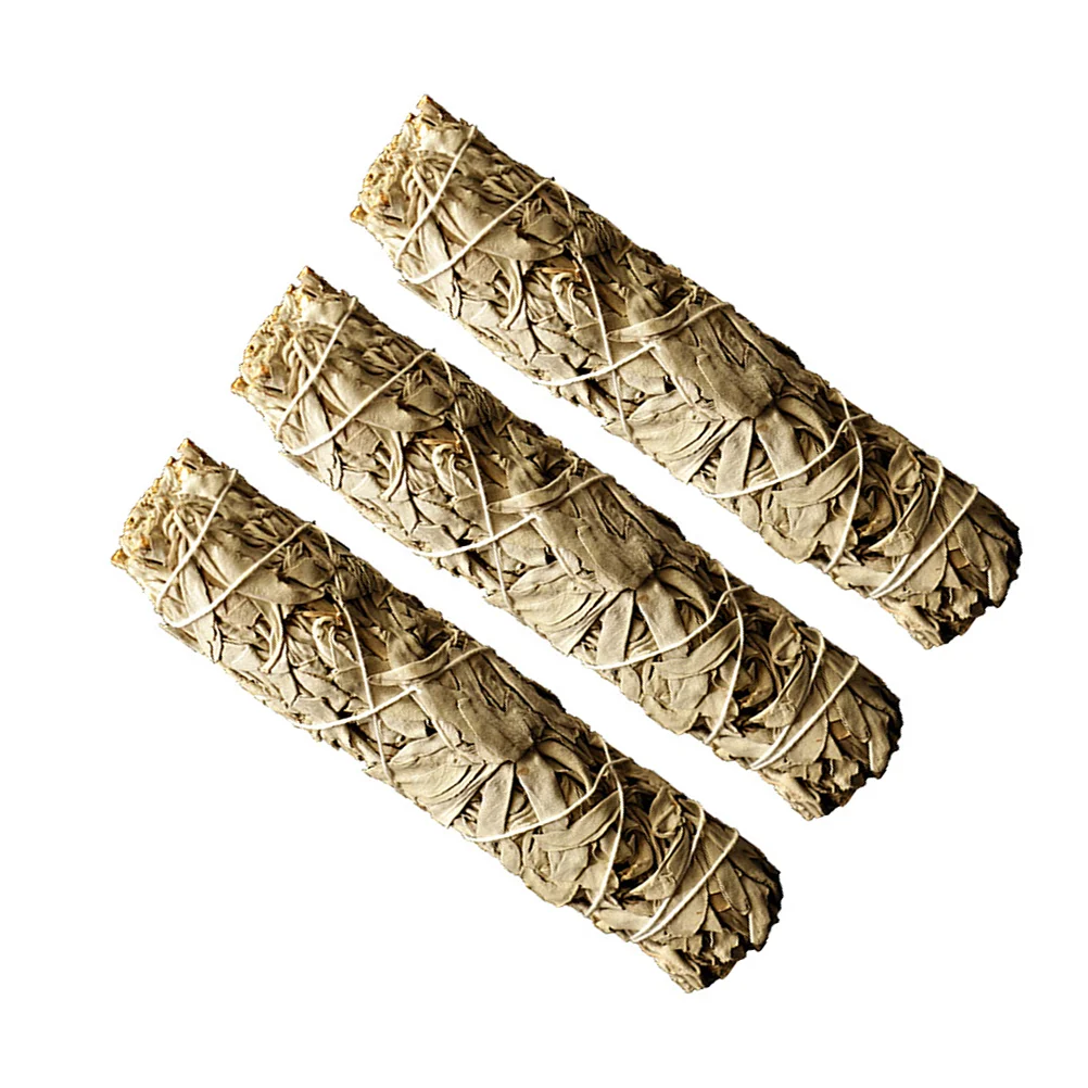 

3pcs California White Smudging Bundles Air Purification Stick for Yoga Meditation
