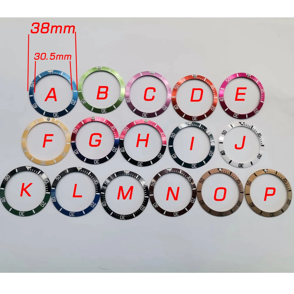 

Slope 38MM*30.5mm Polish Brush Watch Bezel Ring Insert Alloy Ceramic fit GMT SUB Watch Replace Accessories Parts