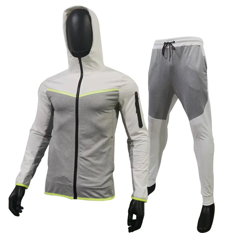 Men's sports suits, Europe and the United States men's spring and autumn new casual hooded sportswear, men's jogging suit couple