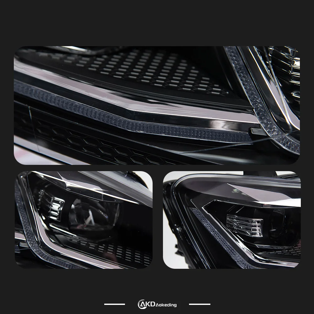 Фото Фара AKD для VW Polo, светодиодная фара 2011-2018, фары POLO с ДХО, указателями поворота, дальним светом, линзой-проектором Angel Eye №3