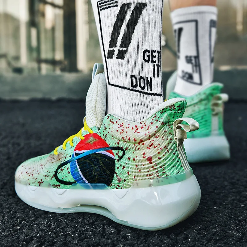 Superstar Fashion Reflective Sneakers Basketball Men Women Breathable Mesh High-top Sneakers Men Professional Basketball Shoes