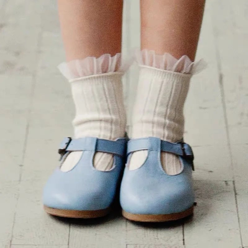 

7 Colors Spanish Style Kids Girls Socks Toddler Baby Princess Mesh Lace Lace Ankle Sock Vintage Children Knitted Sox For Girl