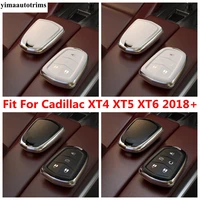 tpu car key case chain cover shell protection for cadillac xt4 xt5 xt6 2018 2022 accessories interior 4 5 buttons version