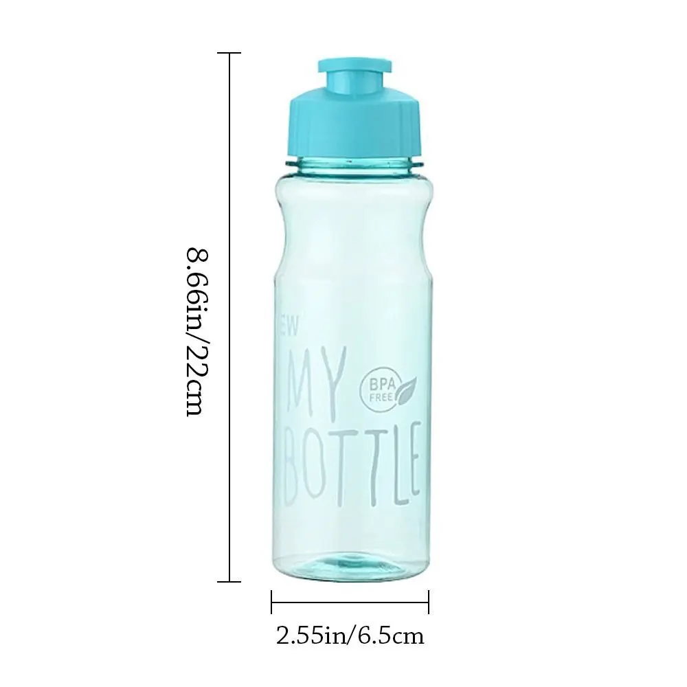 

Outdoor Cold Water Cup Color Transparent Large Capacity Water Bottle Gift Plastic Sports Kettle 650ml Portable Transparent