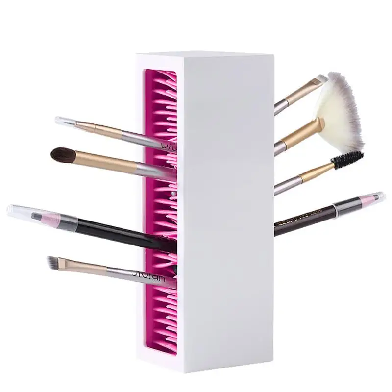 

Brush Makeuporganizer Holder Storage Drying Stand Rack Eyebrowbrushessilicone Air Containers Lipstick Acrylic Pot