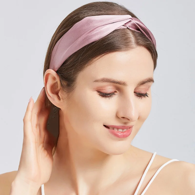 

Женская повязка на голову 100% 16 momme из чистого шелка тутового шелкопряда эластичные повязки для волос