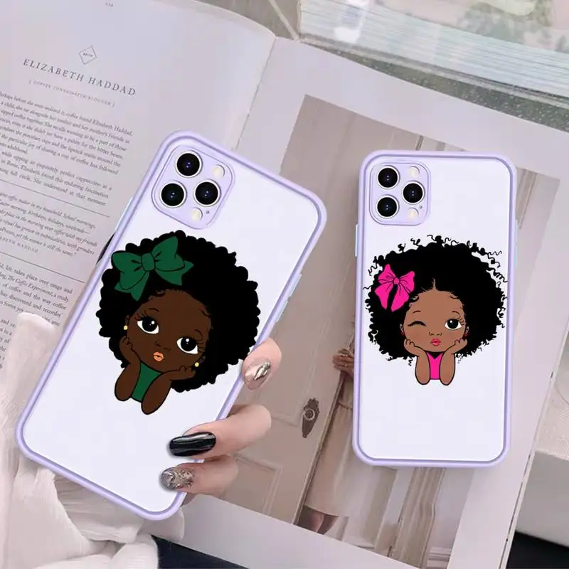 

Africa Baby Phone Case for iPhone 11 12 13 Mini Pro Max 8 7 Plus X XR XS MAX Matte Silicone Back Cover