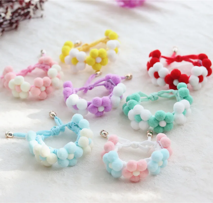 

Цветочный цветной ошейник для собак макарон, чокер, нагрудник, милый шарф с бантом для домашних животных, аксессуары для кошек, шейный плато...