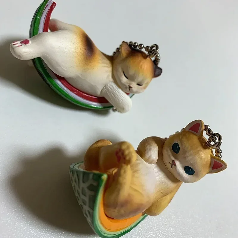 QUALIA Gashapon Super Fruit Cat Banana Orange Cantaloupe брелок милая кавайная фигурка капсульная игрушка