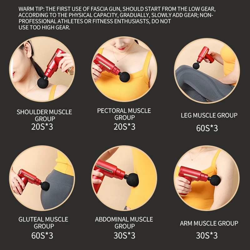 Электрический массажный пистолет для глубоких мышечных тканей устройство