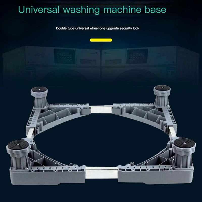 

1 PCS Washing Machine Stand Adjustable Refrigerator Base Anti-Slip And Anti-Vibration Dryer Holder Bathroom Tools