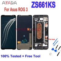 replacement lcd 6 59 for asus rog 3 zs661ks lcd display touch screen digitizer assembly parts with frame
