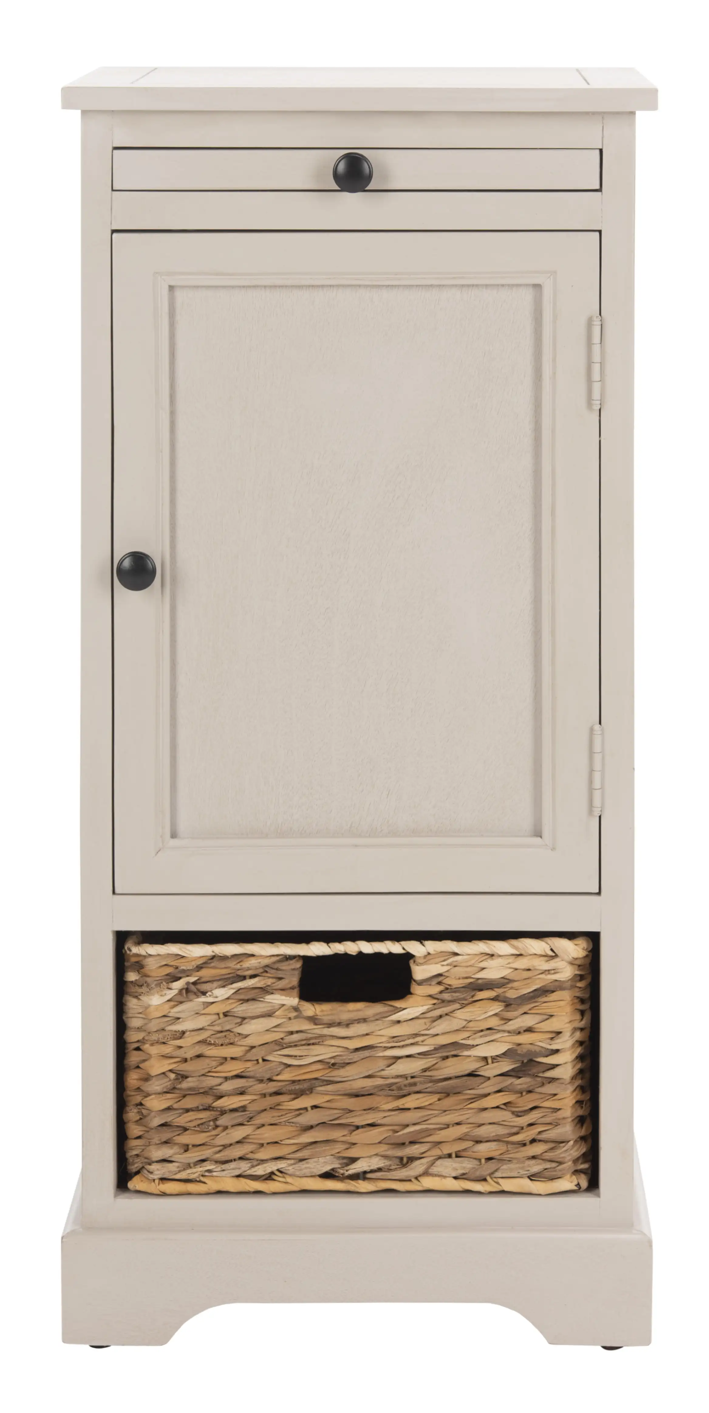 

Solid Raven Tall Storage Unit with Pullout Table and Basket