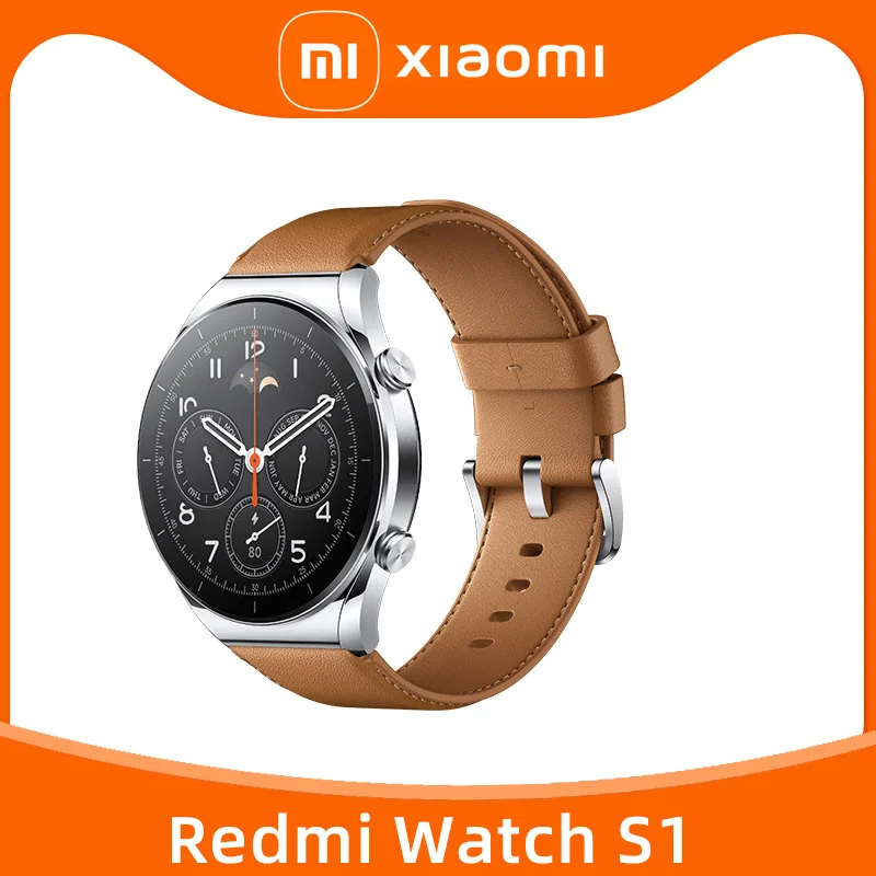 

New Xiaomi mi watch s1 gps smartwatch 1.43" amoled sapphire display oxygen in blood wireless charging heart rate 5atm waterproof