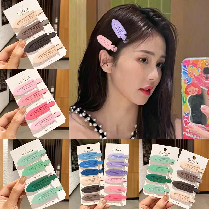 Frosted Makeup Hairpins For Women Paint Bright Surface Hair Clips Barrettes Modeling Tools Hair Accessorie