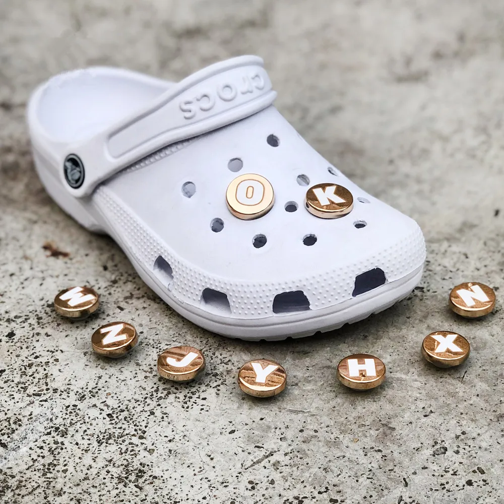 Alphabet Sports Sandals DIY Shoes Floral Shoe Buckle Croc Charms ABS Monogram Garden Shoes Summer Slippers Decorative Accessorie
